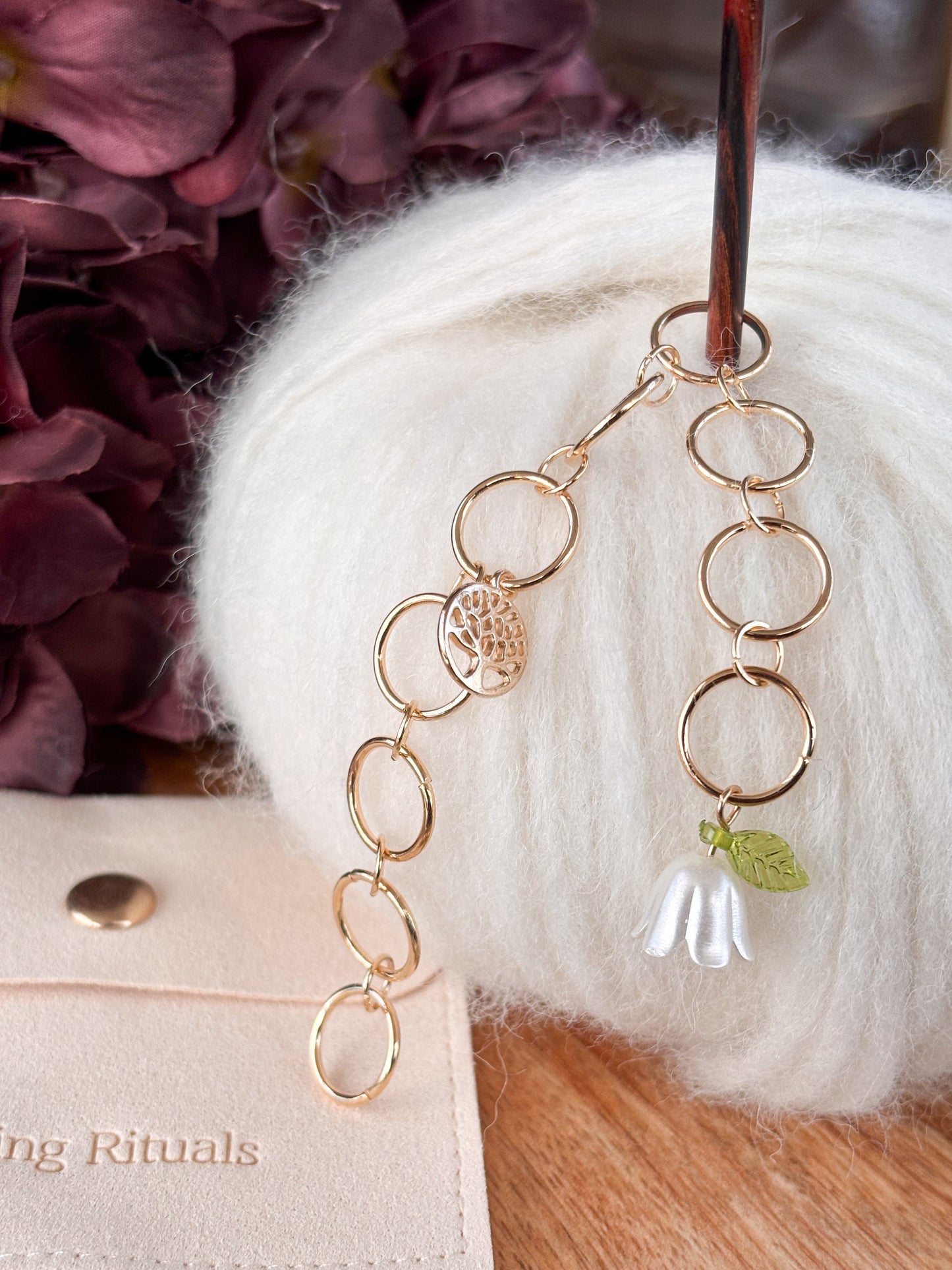 Prjónafiskur white & tree of life *NÝTT*