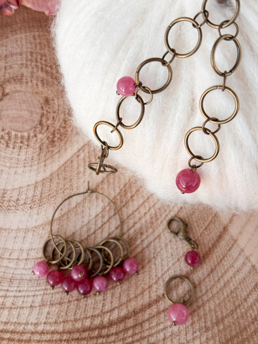 Stórt sett Strawberry Quartz *NÝTT*